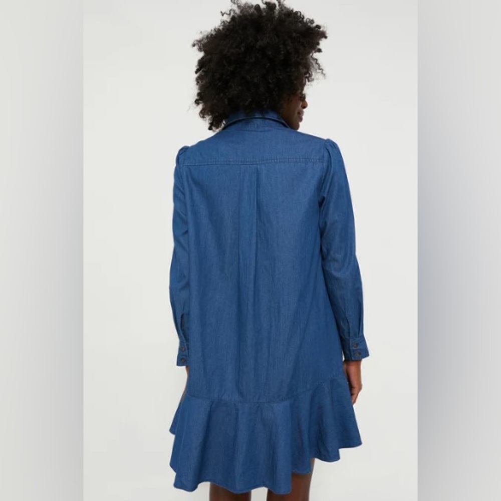 Tuckernuck Lightweight Denim Callahan Shirt Dress Cotton Blue Womens Size Medium - Picture 4 of 14
